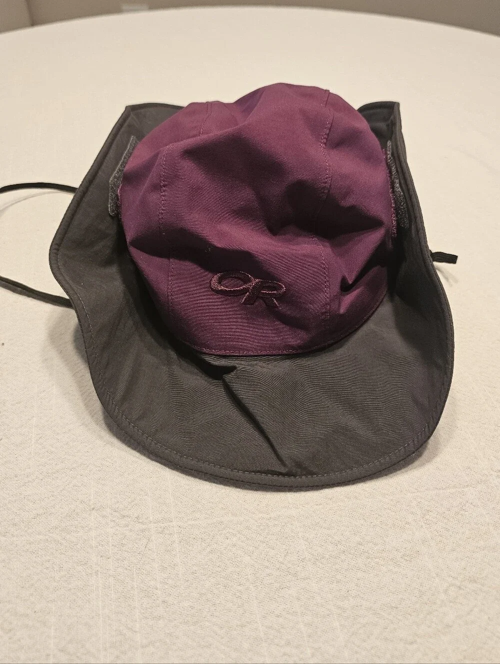 Outdoor Research Gortrx Adjustable Sun Rain Hat Size Medium Purple Gray